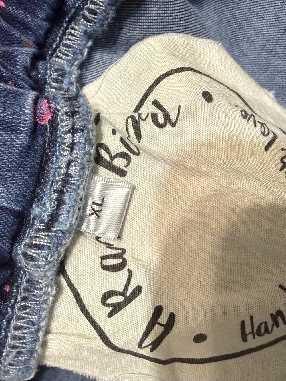 A Rare Bird Handmade Light Blue Denim Jeans with Diferent Paint Accents - Picture 5 of 7